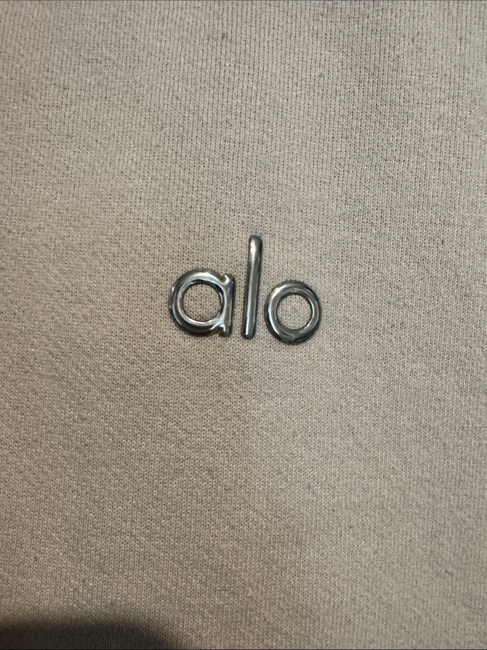 Alo Oversized Cream Hoodie with Front Pocket - Picture 3 of 5